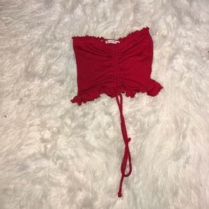 Red crop top